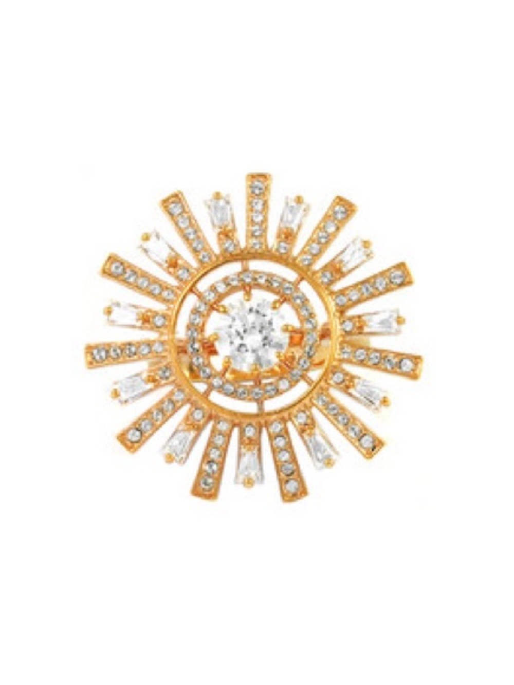Swarovski Sun Burst Cocktail Ring Size 6